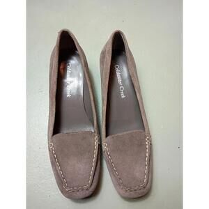 Coldwater Creek Women's 6 5 Camel Suede Leather Loafers Flats Shoes  [COPY]